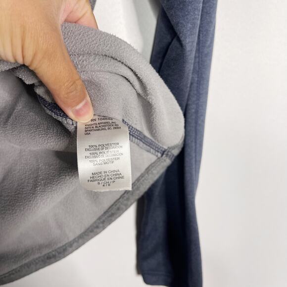 Pro Edge Womens Small S Gray Blue Notre Dame 1/4 Zip Fleece Pullover Colorblock - Picture 7 of 8